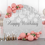 Allenjoy Amazing And Glitter Circle Happy Birthday Backdrop