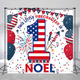 Allenjoy American Flag Balloons Custom 1St Birthday Backdrop