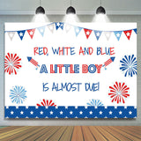 Allenjoy American Flag Little Boy Baby Shower Party Backdrop