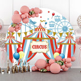 Allenjoy Amusement Park Circus Round Brithday Backdrop Cover