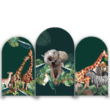 Allenjoy Animal Forest Walking Birthday Arch Backdrop Kit