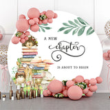 Allenjoy Animals Books Leaves Round Baby Shower Backdrop