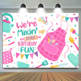 Allenjoy Apron Mixing Up Some Birthday Fun Backdrop Kids