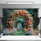 Allenjoy Arch Flowers Green Space Wedding Backdrop Event