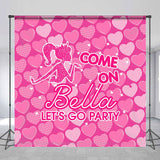 Allenjoy Assorted Pink Heart Custom Birthday Party Backdrop