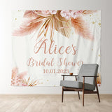 Allenjoy Autumn Leaves With Flower Bride To Be Wedding Backdrop