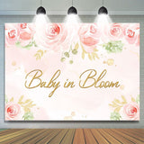 Allenjoy Baby In Bloom Floral Baby Shower Backdrop For Photo