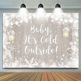 Allenjoy Baby Its Cold Outside Snowflake Baby Shower Backdrop