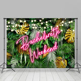 Allenjoy Bachelorette Weekend Monstera Bridal Shower Backdrop