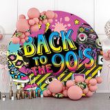 Allenjoy Back To The 90S Funny Disco Musical Party Backdrop