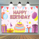 Allenjoy Balloon Cake Gifts 1St Happy Birthday Party Celebration Backdrop