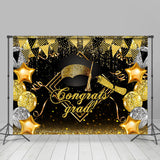 Allenjoy Balloon Flag Ribbon Congrats Grad Party Backdrop