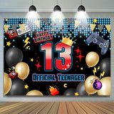 Allenjoy Balloon Game 13Th Official Teenager Birthday Backdrop