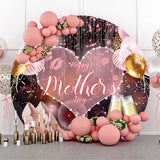 Allenjoy Balloon Glitter Highheel Round Mothers Day Backdrop