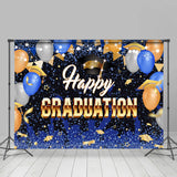 Allenjoy Balloon Hat With Flag Happy Graduation Backdrop