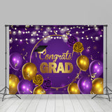 Allenjoy Balloon Ribbon Rose Hat Congrats Grad Backdrop