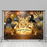 Allenjoy Balloon Spark Glitter Congrats Grad 2023 Backdrop