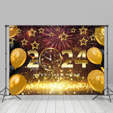 Allenjoy Balloon Star With Spark Bokeh Happy New Year Backdrop