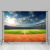 Allenjoy Baseball Field Bleachers Game Backdrop Party