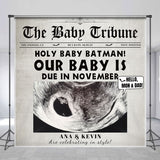 Allenjoy Batman Hello Newspaper Custom Baby Shower Backdrop