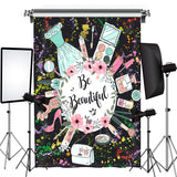 Allenjoy Be Beautiful Makeup Graffiti Bridal Shower Backdrop