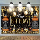 Allenjoy Beer With Whiskey Balloon Flags Birthday Backdrop