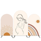 Allenjoy Beige Sunshine And Mom Baby Shower Arch Backdrop Kit