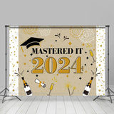 Allenjoy Beige Theme Mastered It 2023 Grad Party Backdrop