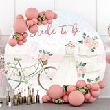 Allenjoy Bicycle White Wedding Dress Circle Wedding Backdrop