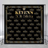 Allenjoy Black Gold Custom Name Gatsby Theme Birthday Backdrop