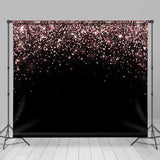 Allenjoy Black Rose Gold Falling Glitter Wedding Backdrop