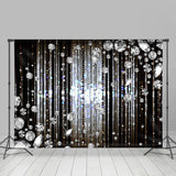 Allenjoy Black Silver Diamonds Sparkle Dance Party Backdrop