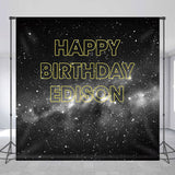 Allenjoy Black White Abstract Custom Birthday Party Backdrop