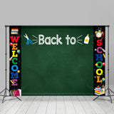 Allenjoy Blackboard Books Welcome Back To School Backdrop