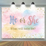 Allenjoy Blue And Pink Sky Cloud Gender Reveal Backdrop