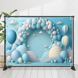 Allenjoy Blue Arch Balloon Cloud Star 1St Birthday Backdrop