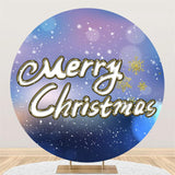 Allenjoy Blue Bokeh Custom Circle Merry Chrismas Backdrops