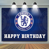 Allenjoy Blue Chelsea Football Club Happy Birthday Backdrop