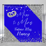 Allenjoy Blue Silver Sparkle Ring Custom Wedding Backdrop