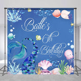 Allenjoy Blue Undersea Lives Bubble Custom Birthday Backdrop