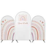 Allenjoy Bohemian Rainbow Theme Birthday Arch Backdrop Kit