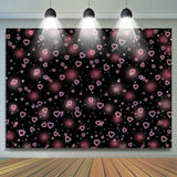 Allenjoy Bokeh Pink Light Spot Heart Black Backdrop