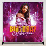 Allenjoy Bokeh Purple Cool Custom Photo Birthday Backdrop