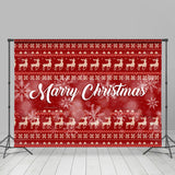 Allenjoy Bokeh Snowflake Deer Red Merry Christmas Backdrop