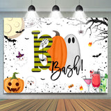 Allenjoy Boo Bash Pumpkin Cocktail Halloween Theme Backdrop