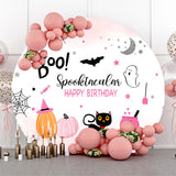 Allenjoy Boo Spooktacular Round Halloween Birthday Backdrop