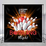 Allenjoy Bowling Night Personalized Birthday Party Backdrop