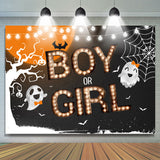 Allenjoy Boy Or Girl Halloween Theme Gender Reveal Backdrop