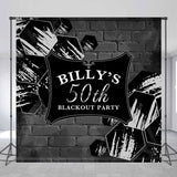 Allenjoy Brick Wall Personalized 50Th Blackout Party Backdrop