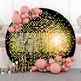 Allenjoy Bright Golden Bokeh Round Birthday Party Backdrops